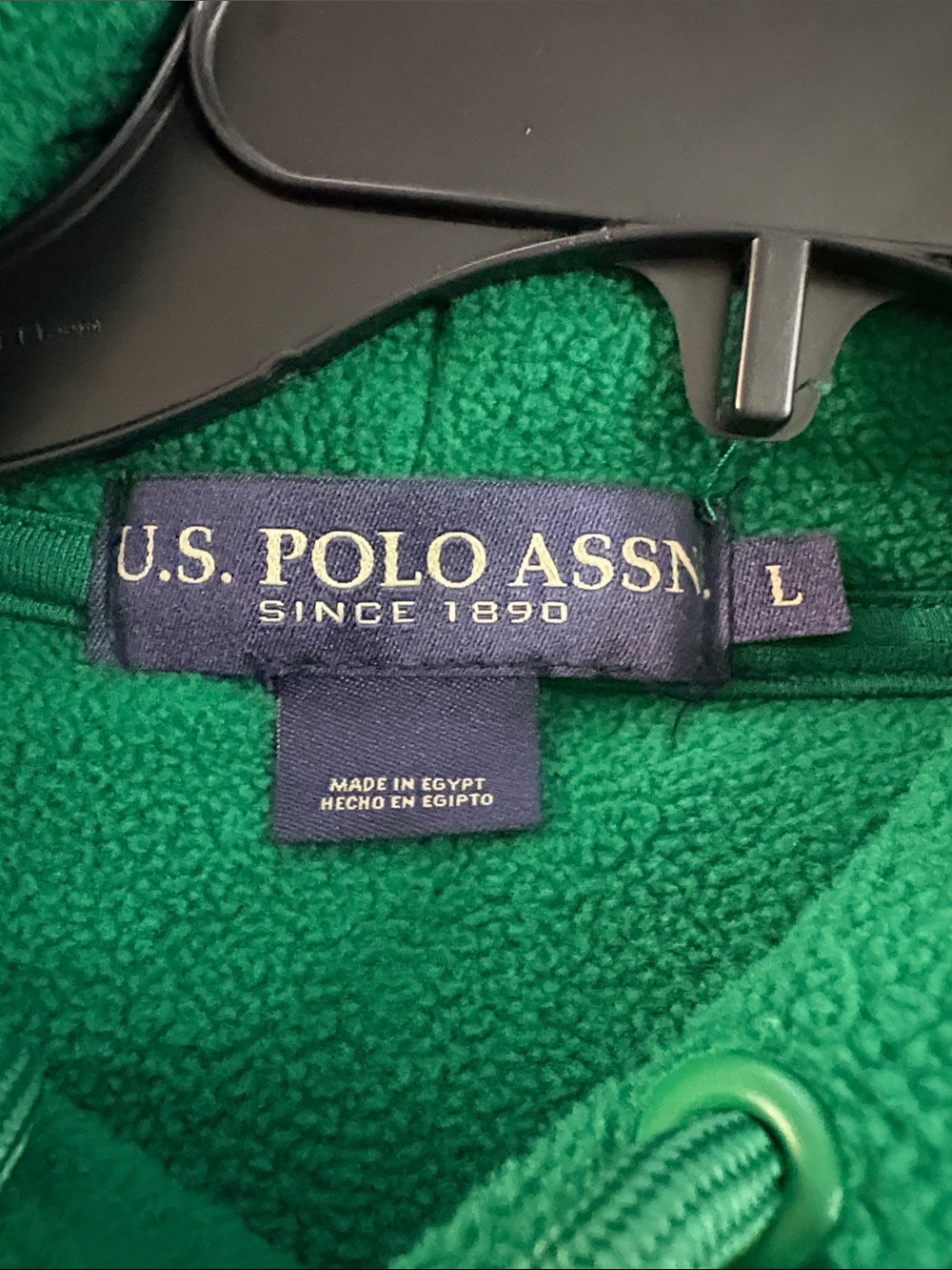 U.S. Polo Assn. Green Teddy Fleece Jacket - Men’s size Large EUC - Picture 5 of 7
